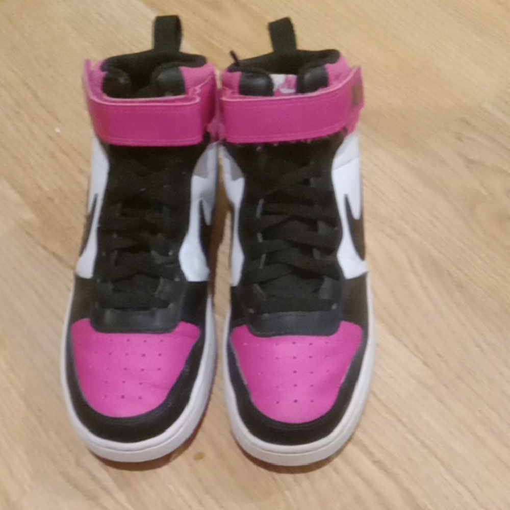 Nike Kids Boots - Pink, Black, and White